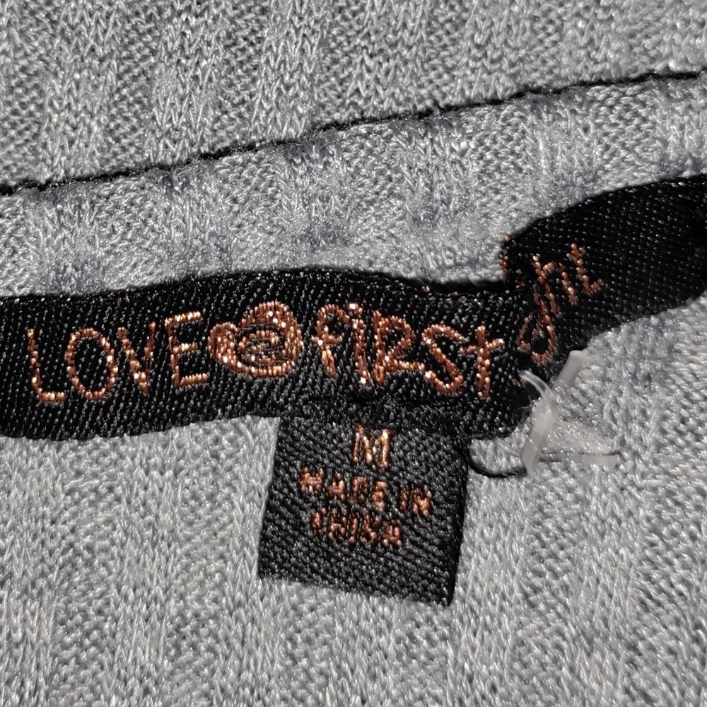Love at First Sight -  Grey Ribbed Jumper - Picture 6 of 6